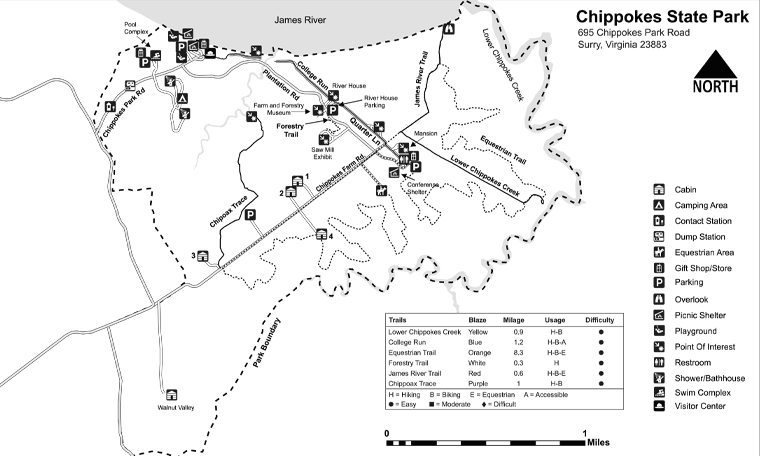 Chippokes Park Map